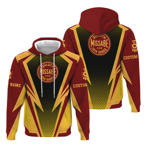 Railspirit Personalized Duluth, Missabe, & Iron Range Railroad Hoodie Lightning Graphic Style Zip Up Hoodie Gift Idea For Train Lover