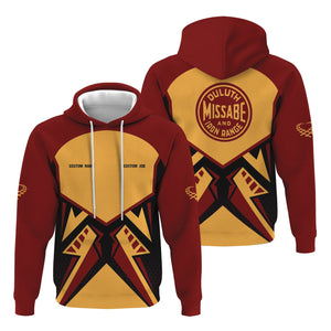 Railspirit Personalized Duluth, Missabe, & Iron Range Railroad Hoodie Vibriant Style with Custom Position Train Zip Up Hoodie