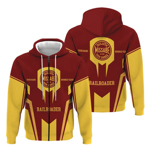 Railspirit Personalized Duluth, Missabe, & Iron Range Railroad Hoodie Custom Year Railroader Zip Up Hoodie Gift Idea For Train Lover
