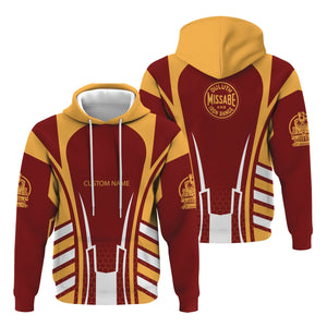 Railspirit Personalized Duluth, Missabe, & Iron Range Railroad Hoodie Striped Railroad Style Train Zip Up Hoodie All Over Print