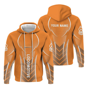 Railspirit Personalized BNSF Railway Hoodie Striking Line Style Train Zip Up Hoodie For Locomotive Lovers