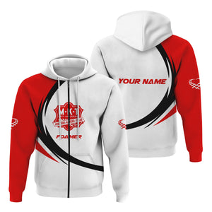 Railspirit Personalized Katy Railroad Hoodie Unique Graphic Style Zip Up Hoodie For Train Enthusiasts