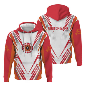 Railspirit Personalized Pacific Electric Railroad Hoodie Railroad Tribute Design Train Zip Up Hoodie for Train Lovers