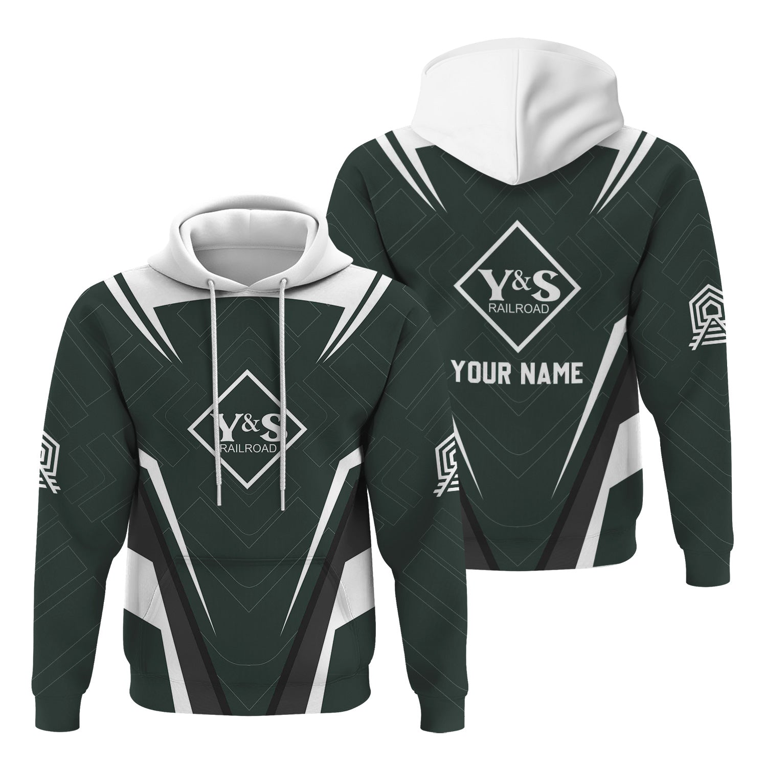 Railspirit Personalized Youngstown & Southern Railroad Hoodie Railway Inspired Apparel Train Zip Up Hoodie For Train Lovers