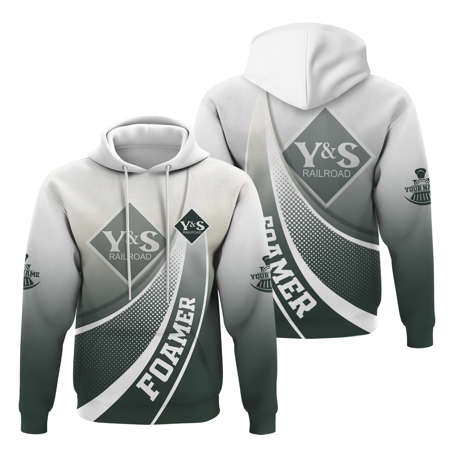 Railspirit Personalized Youngstown & Southern Railroad Hoodie Railway-Themed Style Zip Up Hoodie Gift Idea For Trainspotter