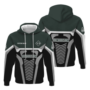 Railspirit Personalized Youngstown & Southern Railroad Hoodie Track-Inspired with Custom Job Position Train Zip Up Hoodie