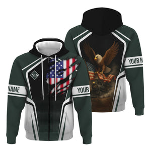 Railspirit Personalized Youngstown & Southern Railroad Hoodie American Eagle Vintage Train Zip Up Hoodie