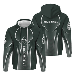 Railspirit Personalized Youngstown & Southern Railroad Hoodie Striking Line Style Train Zip Up Hoodie For Locomotive Lovers