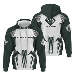 Railspirit Personalized Youngstown & Southern Railroad Hoodie Standout Style with Custom Position Train Zip Up Hoodie