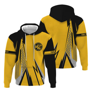 Railspirit Personalized Richmond, Fredericksburg And Potomac Railroad Hoodie Lightning-Inspired Railway Style Zip Up Hoodie For Train Lovers