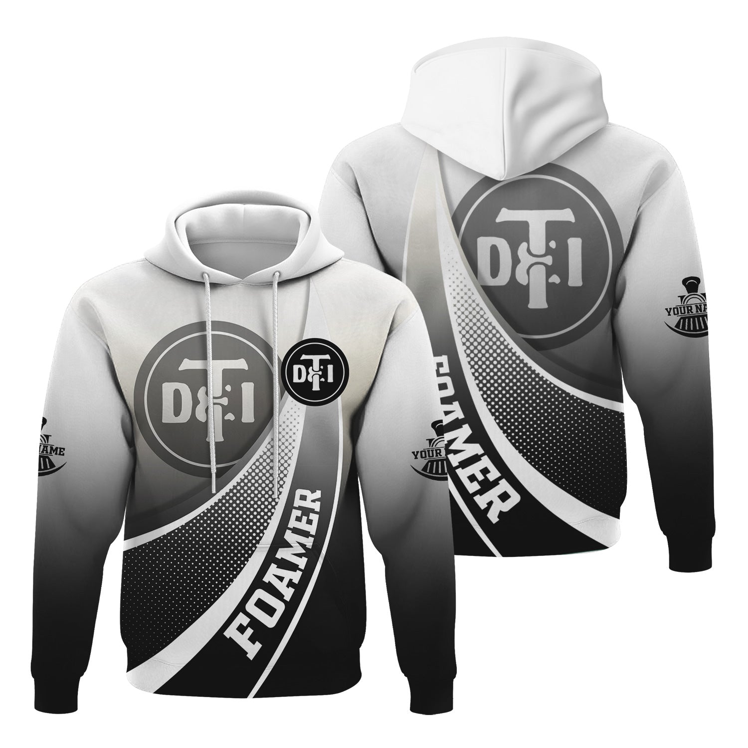 Railspirit Personalized Detroit Toledo And Ironton Railroad Hoodie Railway-Themed Style Zip Up Hoodie Gift Idea For Trainspotter