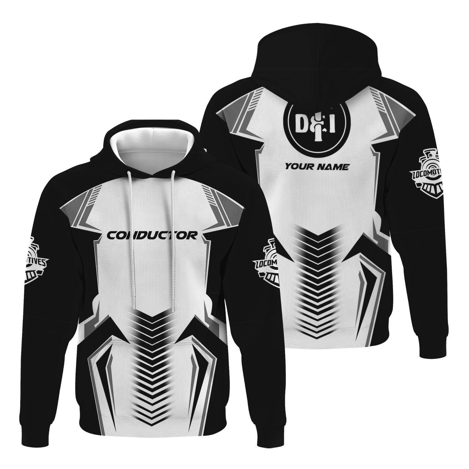 Railspirit Personalized Detroit Toledo And Ironton Railroad Hoodie Standout Style with Custom Position Train Zip Up Hoodie