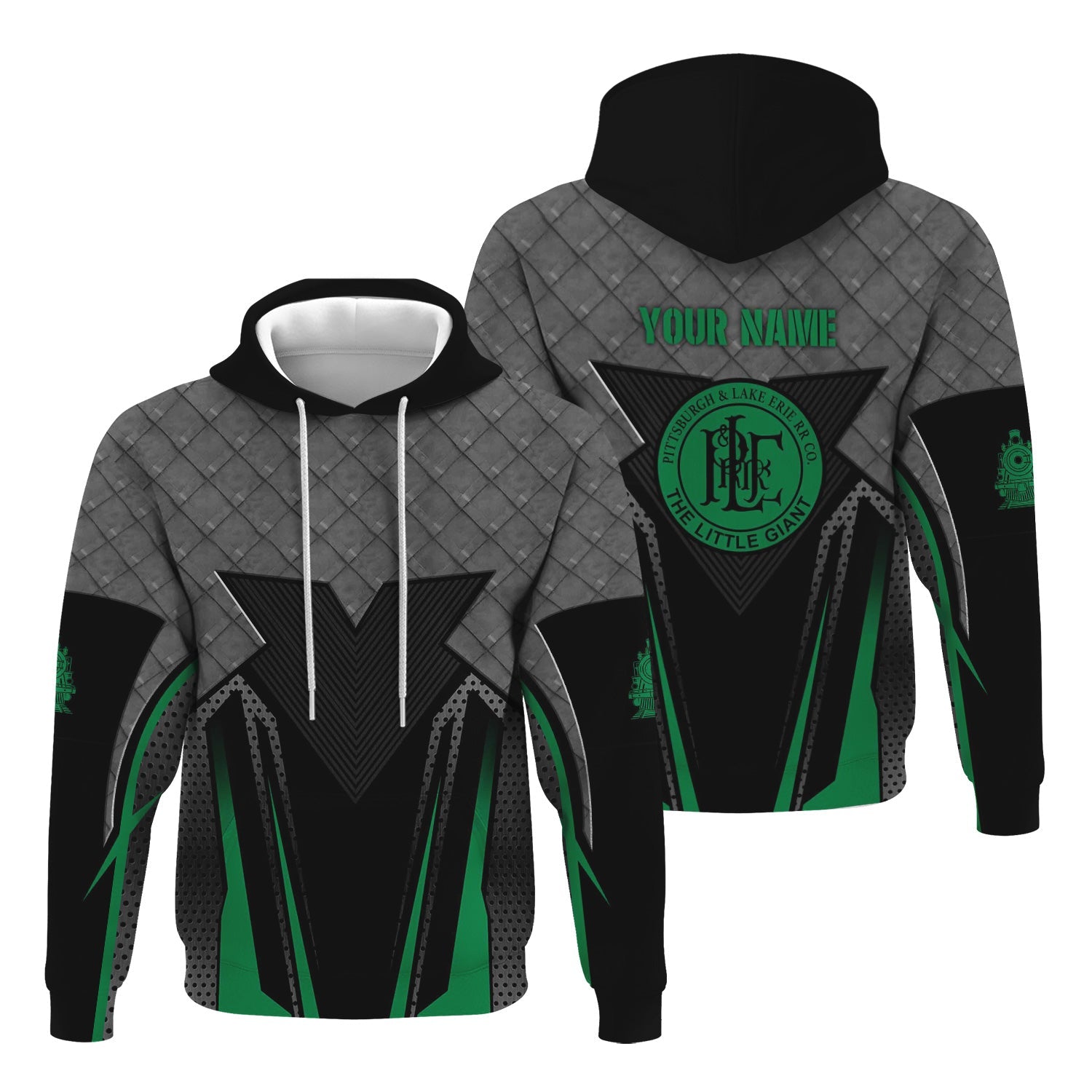 Railspirit Personalized Pittsburgh And Lake Erie Railroad Hoodie Rugged Steel Vibes Train Zip Up Hoodie All Over Print