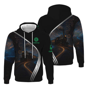 Railspirit Personalized Pittsburgh And Lake Erie Railroad Hoodie Steampunk Locomotive with Custom Year Train Zip Up Hoodie