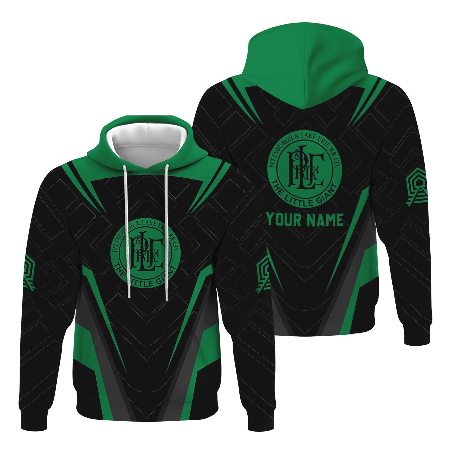 Railspirit Personalized Pittsburgh And Lake Erie Railroad Hoodie Railway Inspired Apparel Train Zip Up Hoodie For Train Lovers