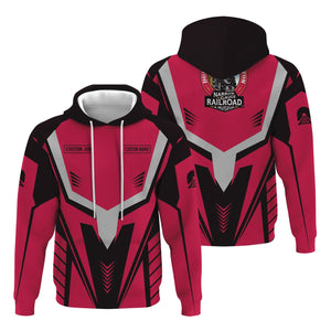 Railspirit Personalized Durango And Silverton Narrow Gauge Railroad Hoodie Workwear-Inspired with Custom Position Train Zip Up Hoodie