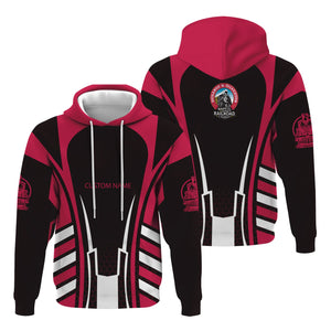 Railspirit Personalized Durango And Silverton Narrow Gauge Railroad Hoodie Striped Railroad Style Train Zip Up Hoodie All Over Print