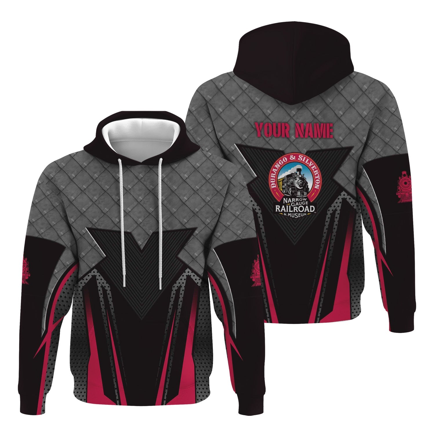 Railspirit Personalized Durango And Silverton Narrow Gauge Railroad Hoodie Rugged Steel Vibes Train Zip Up Hoodie All Over Print