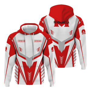 Railspirit Personalized Monongahela Railroad Hoodie Workwear-Inspired with Custom Position Train Zip Up Hoodie