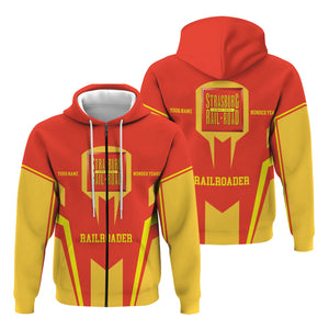 Railspirit Personalized Strasburg Railroad Hoodie Custom Year Railroader Zip Up Hoodie Gift Idea For Train Lover