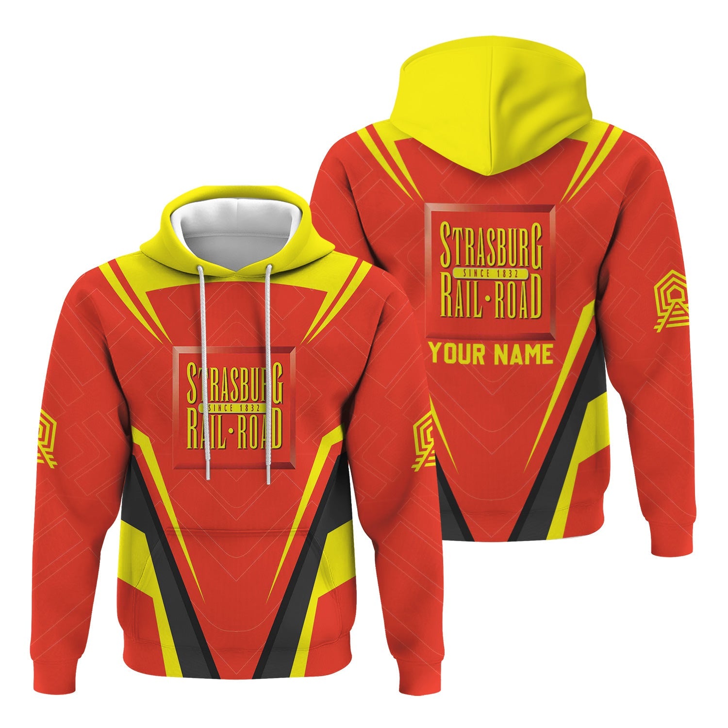 Railspirit Personalized Strasburg Railroad Hoodie Railway Inspired Apparel Train Zip Up Hoodie For Train Lovers
