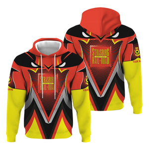 Railspirit Personalized Strasburg Railroad Hoodie Vibrant Graphic Pattern Zip Up Hoodie For Train Enthusiasts