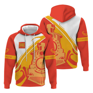 Railspirit Personalized Strasburg Railroad Hoodie Flame-Inspired Style Zip Up Hoodie Gift Idea For Train Lovers