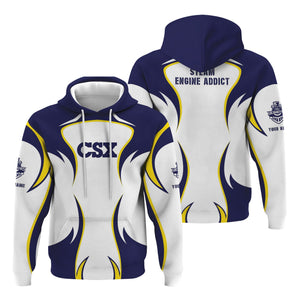 Railspirit Personalized CSX Transportation Railroad Hoodie Distinctive Flame Style Zip Up Hoodie For Steam Engine Addict