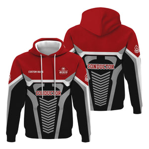 Railspirit Personalized Monon Railroad Hoodie Track-Inspired with Custom Job Position Train Zip Up Hoodie