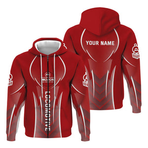 Railspirit Personalized Monon Railroad Hoodie Striking Line Style Train Zip Up Hoodie For Locomotive Lovers