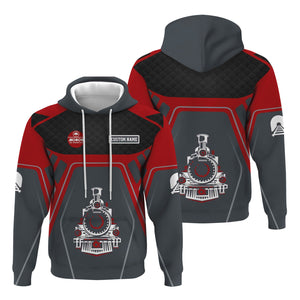 Railspirit Personalized Monon Railroad Hoodie Steam Locomotive Engine Graphic Train Zip Up Hoodie All Over Print
