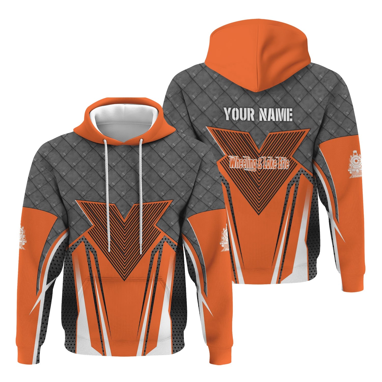 Railspirit Personalized Wheeling And Lake Erie Railroad Hoodie Rugged Steel Vibes Train Zip Up Hoodie All Over Print