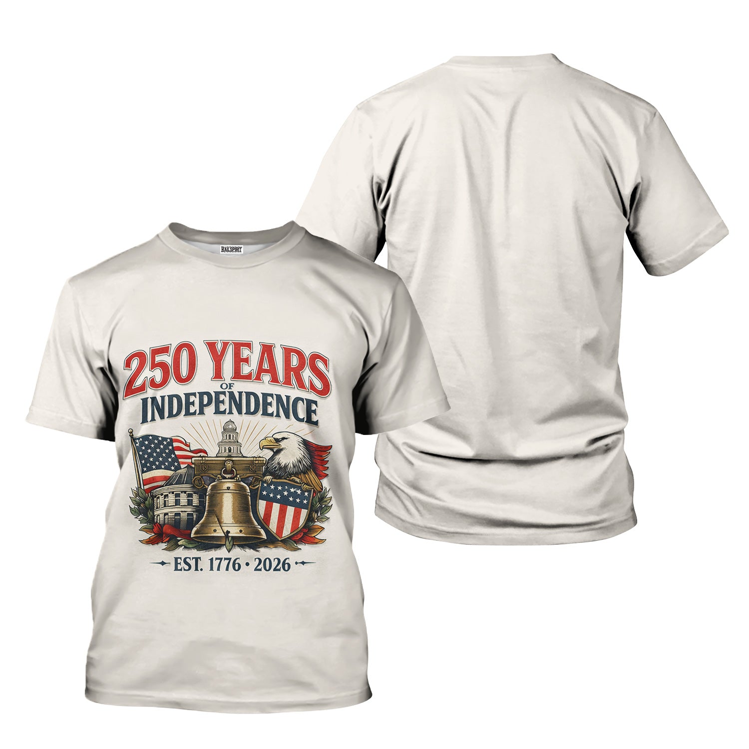 America 250 Years of Independence T Shirt, 1776–2026 Patriotic Liberty Bell Eagle Shirt, USA History Gift