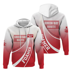 Railspirit Personalized Green Bay & Western Railroad Hoodie Railway-Themed Style Zip Up Hoodie Gift Idea For Trainspotter