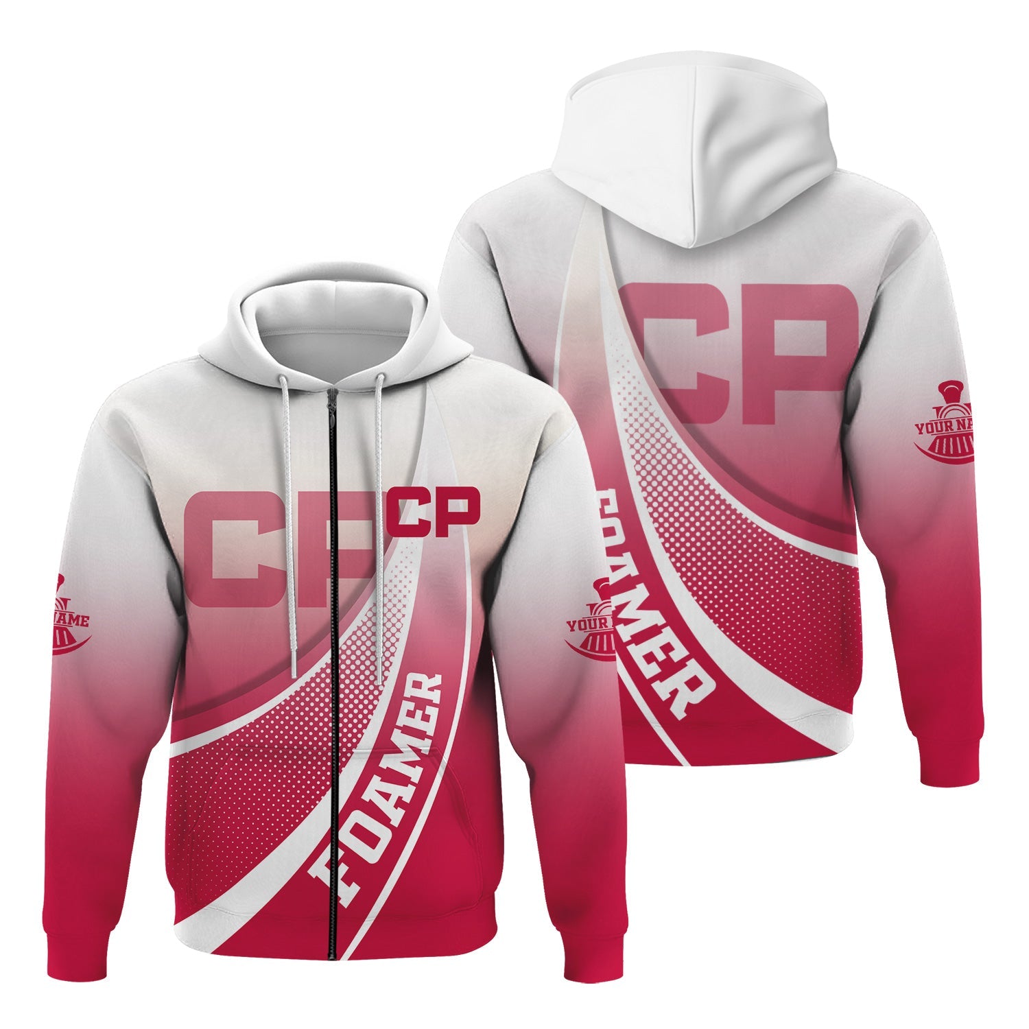 Railspirit Personalized Canadian Pacific Railroad Hoodie Railway-Themed Style Zip Up Hoodie Gift Idea For Trainspotter