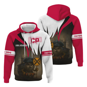 Railspirit Personalized Canadian Pacific Railroad Hoodie Angry Train Hoodie Gift Idea For Train Lover