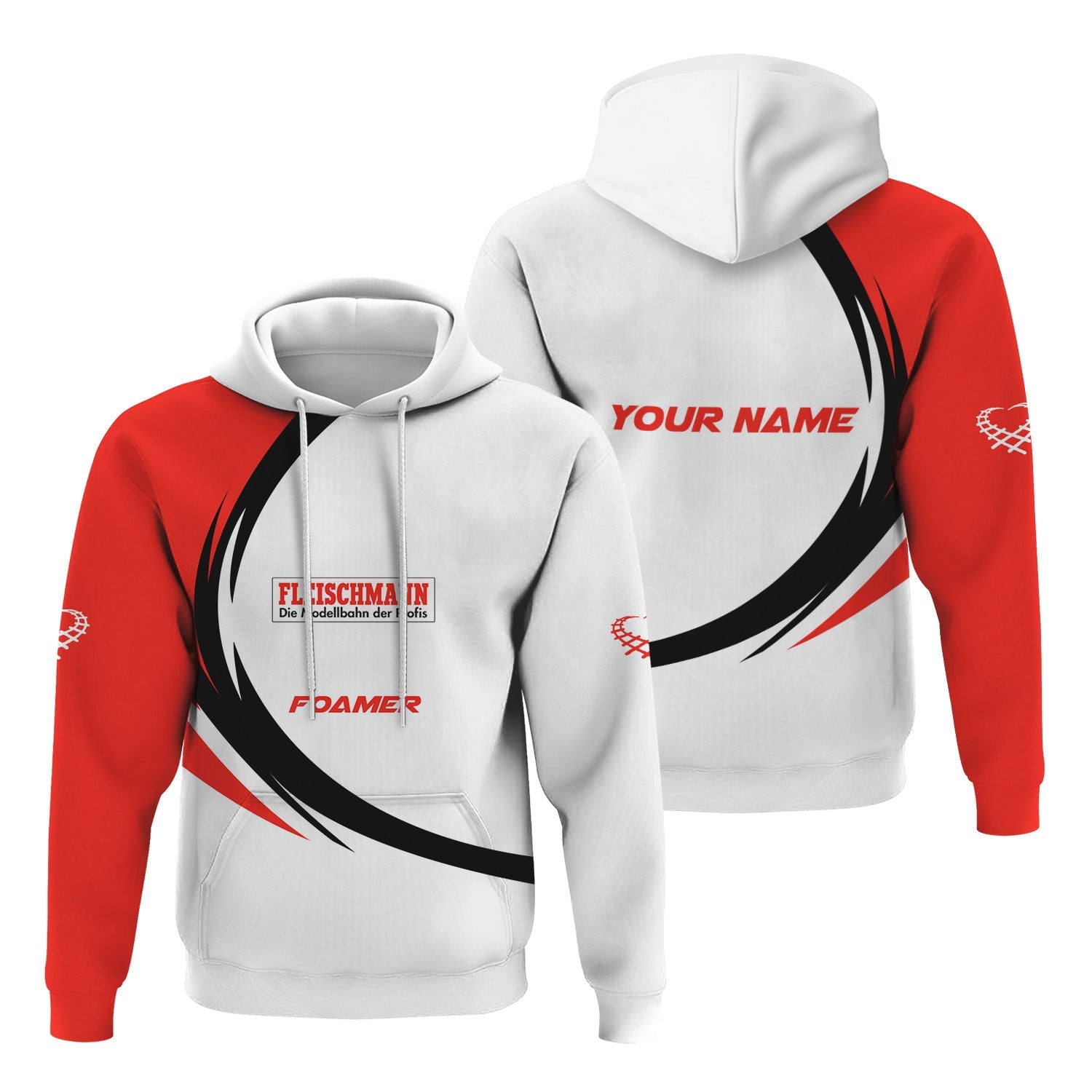 Railspirit Personalized Fleischmann And Western Railroad Hoodie Unique Graphic Style Zip Up Hoodie For Train Enthusiasts