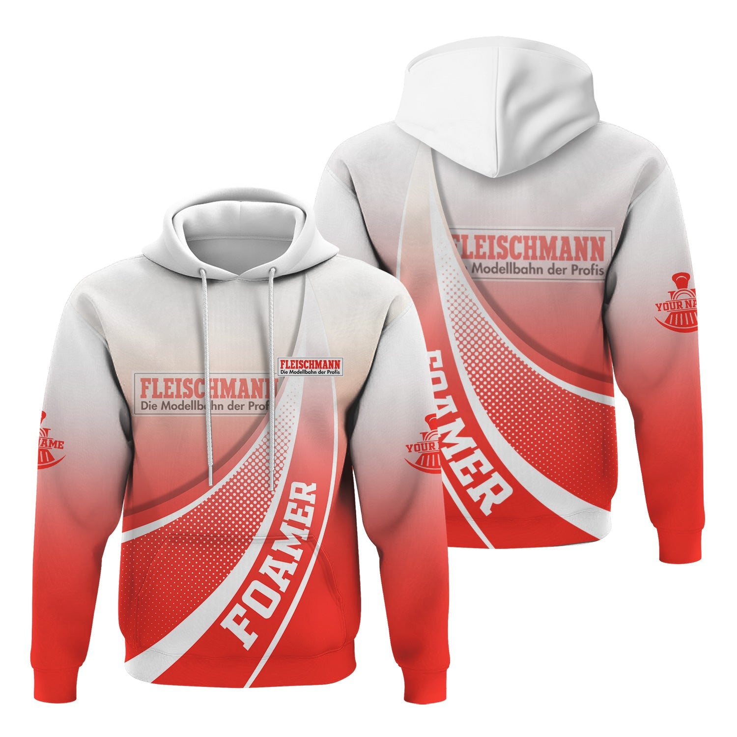 Railspirit Personalized Fleischmann And Western Railroad Hoodie Railway-Themed Style Zip Up Hoodie Gift Idea For Trainspotter