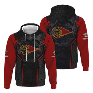 Railspirit Personalized Western Maryland Railway Hoodie Cracked Metal Design Train Zip Up Hoodie for Rail Enthusiasts