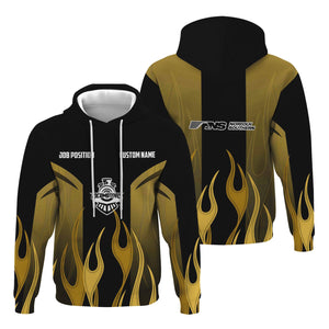Railspirit Custom Name and Job Title Norfolk Southern Railway Hoodie Flame Graphic Train Zip Up Hoodie 