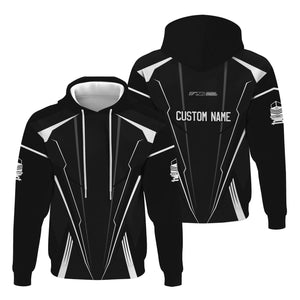 Railspirit Personalized Norfolk Southern Railway Hoodie Lightning-Edge Design Train Zip Up Hoodie For Railroad Lovers