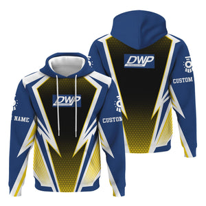 Railspirit Personalized Duluth, Winnipeg and Pacific Railway Hoodie Lightning Graphic Style Zip Up Hoodie Gift Idea For Train Lover