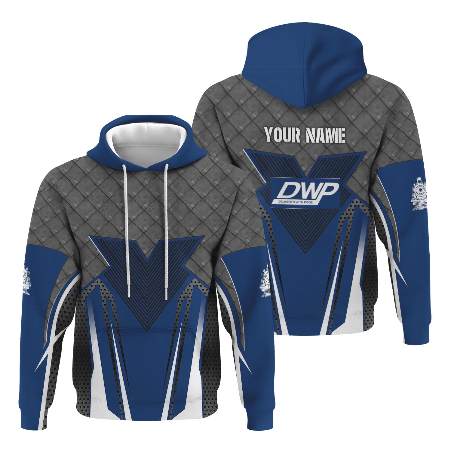 Railspirit Personalized Duluth, Winnipeg and Pacific Railway Hoodie Rugged Steel Vibes Train Zip Up Hoodie All Over Print