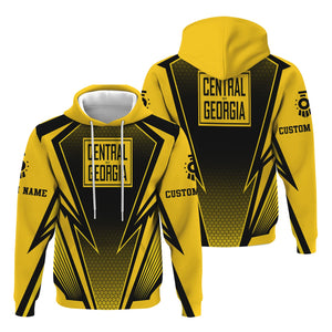 Railspirit Personalized Central of Georgia Railway Hoodie Lightning Graphic Style Zip Up Hoodie Gift Idea For Train Lover