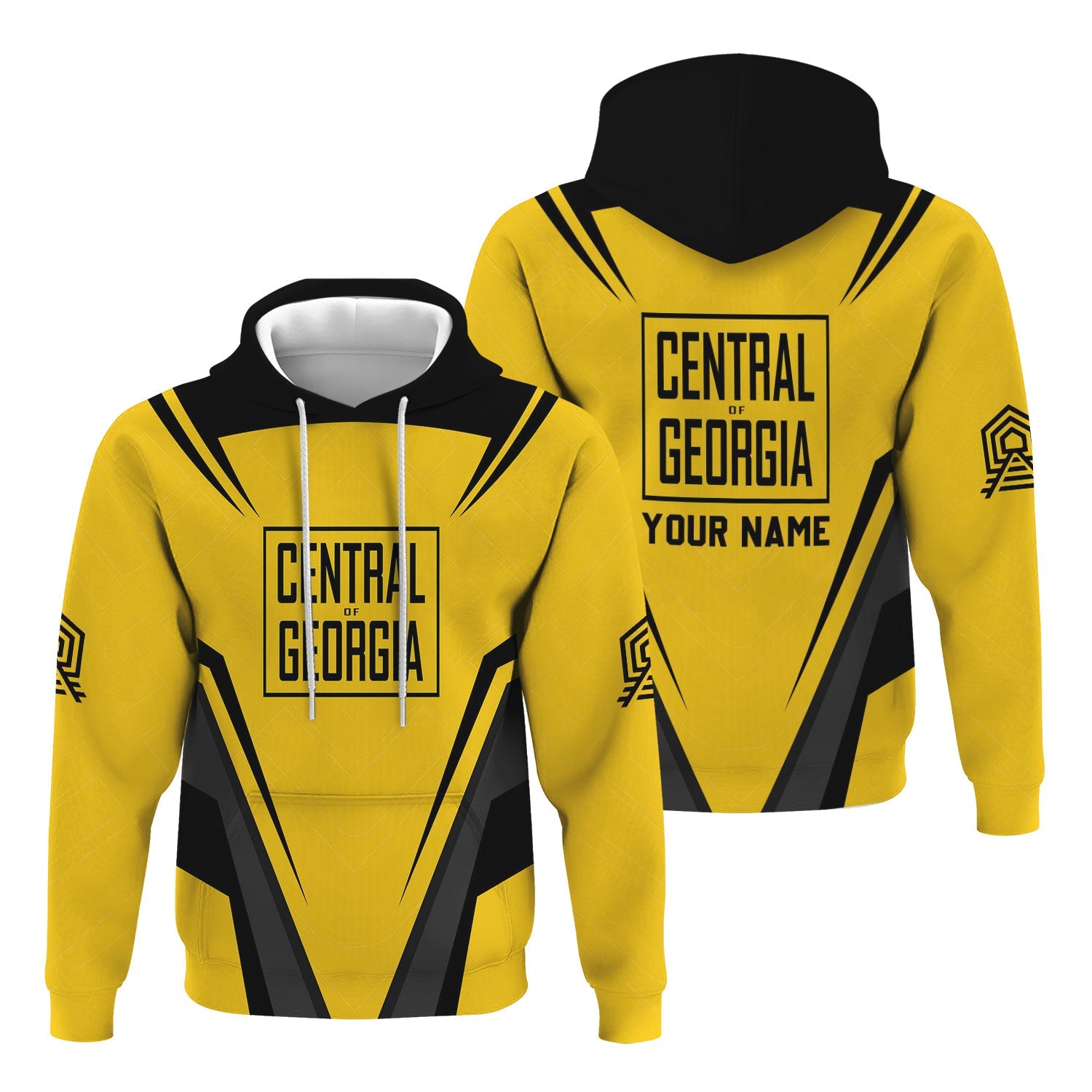 Railspirit Personalized Central of Georgia Railway Hoodie Railway Inspired Apparel Train Zip Up Hoodie For Train Lovers