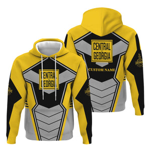 Railspirit Personalized Central of Georgia Railway Hoodie Engine-Inspired Style Train Zip Up Hoodie for Railroad Fanatic