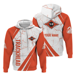 Railspirit Personalized Texas and Pacific Railway Hoodie Crackle Texture Style Train Zip Up Hoodie For Trackhead