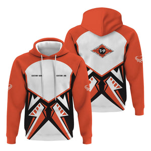 Railspirit Personalized Texas and Pacific Railway Hoodie Vibriant Style with Custom Position Train Zip Up Hoodie