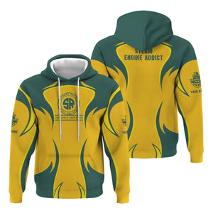 Railspirit Personalized Southern Railway U.S Hoodie Distinctive Flame Style SOU Zip Up Hoodie For Steam Engine Addict