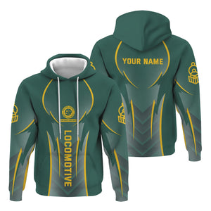 Railspirit Personalized Southern Railway U.S Hoodie Striking Line Style SOU Train Zip Up Hoodie For Locomotive Lovers